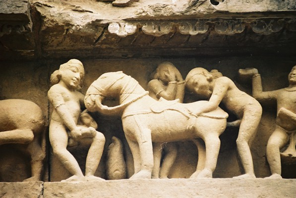 Rude sculpture on The temples of Khajuraho