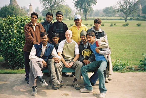 Dave and a random group of Indians