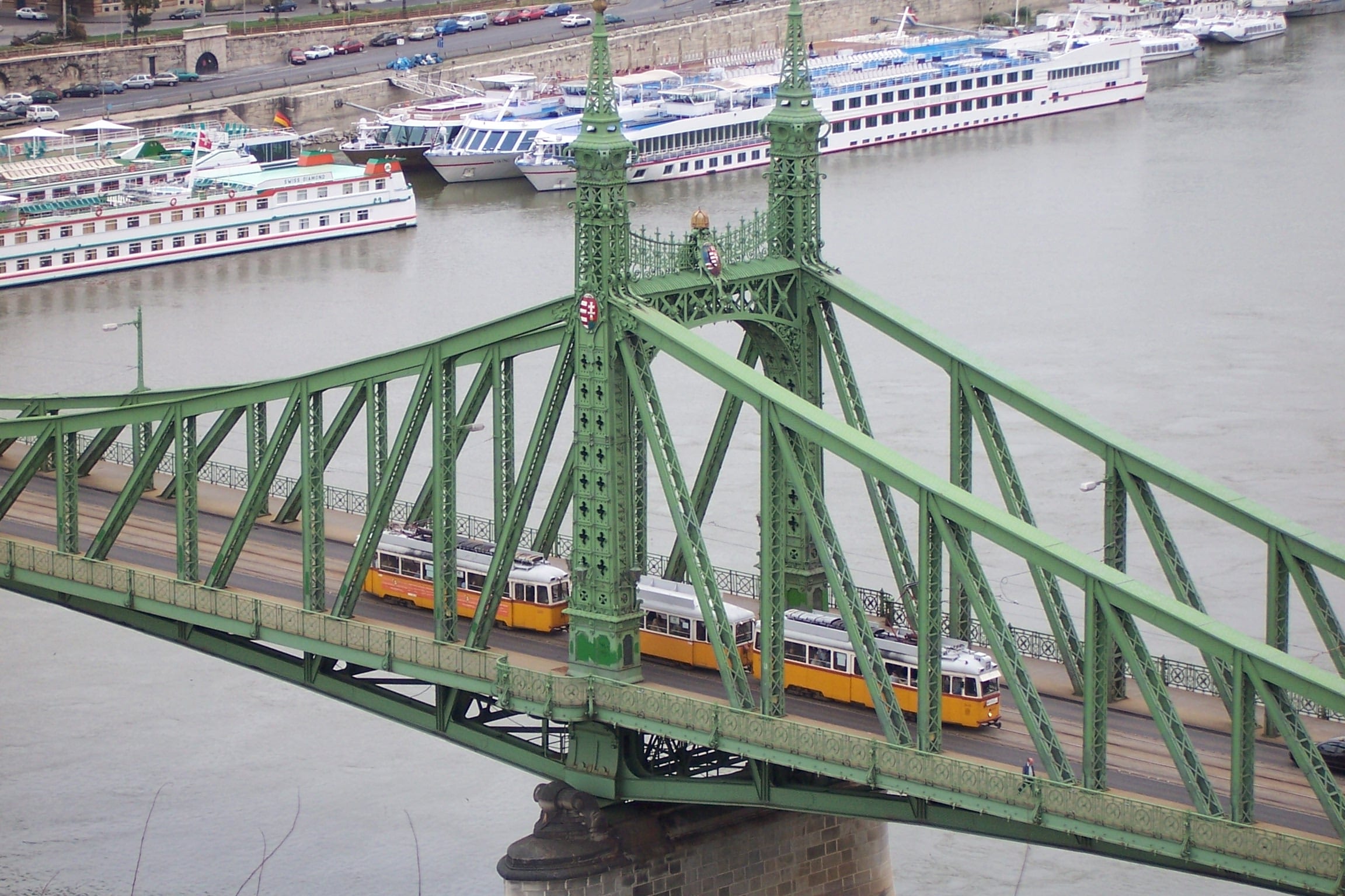 The green bridge in Budapest