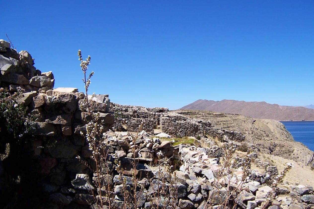 Walking on the isla del sol in Bolivia