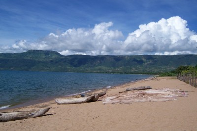 Some boats on the shore of Lake Malawi