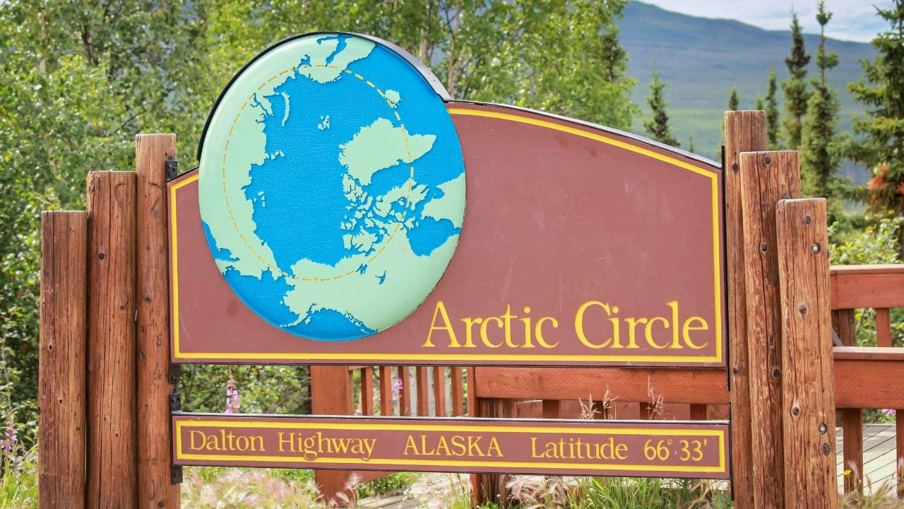 Cycling inside the Arctic Circle in Alaska