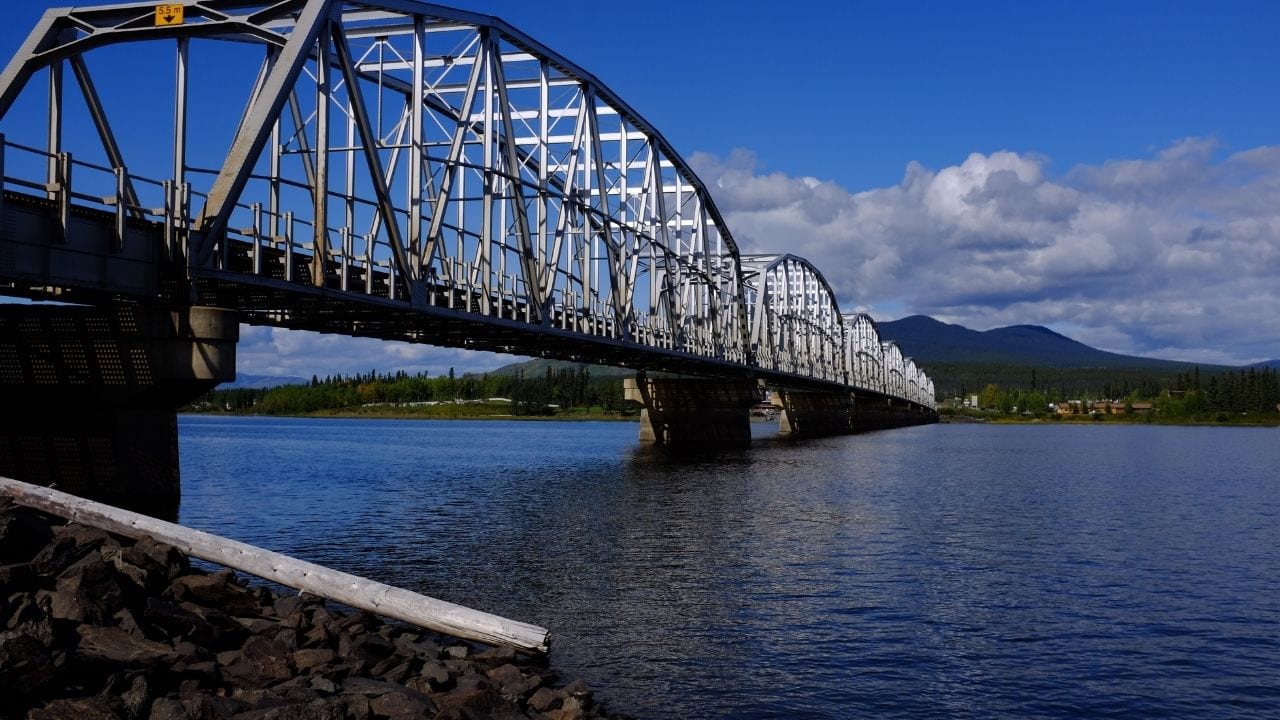 Cycling out of Teslin Canada