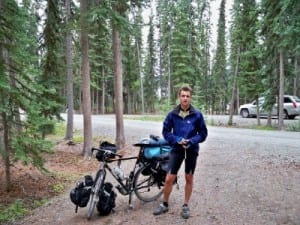 Cycling out of Whitehorse in Canada