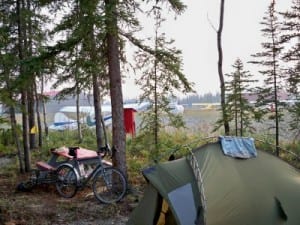 My campsite in the Alaskan town of Tok