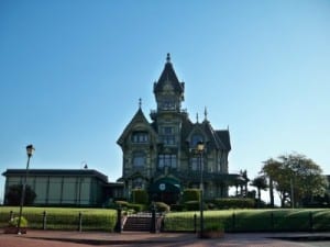 A strange looking Victorian style house in the town of Eureka