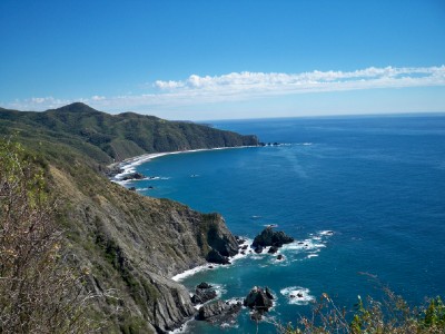 Bike touring in Mexico. Some of the coastline between Ticla and Tizupan