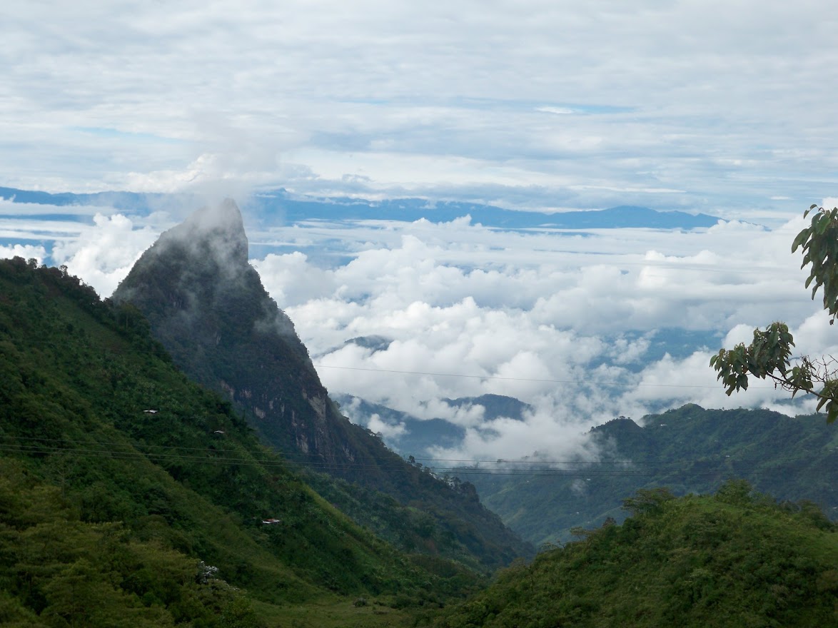 Mountains and clouds near Riosucio in Colombia