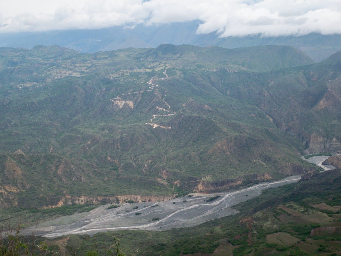The views out over the hills and valleys near El Remolino, Colombia