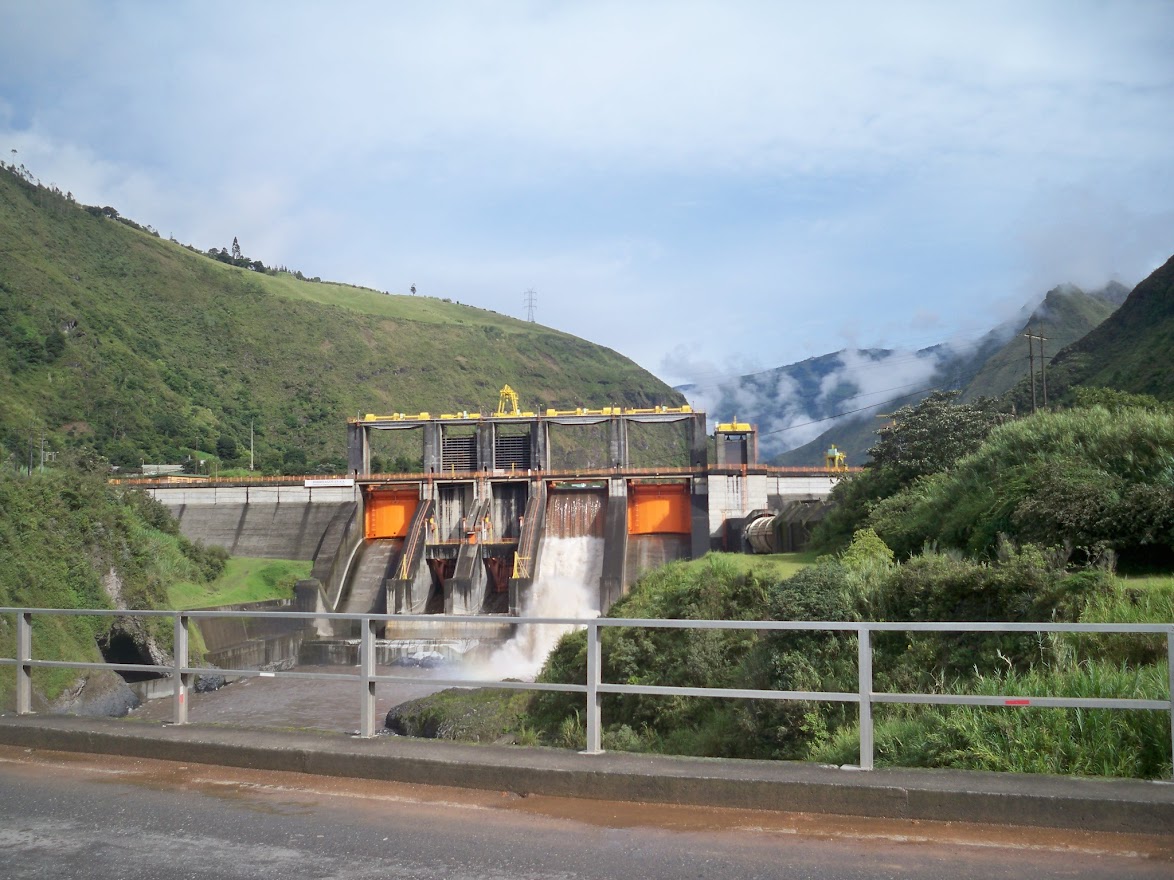 A hydro-electric dam just outside of Banos, Ecuador