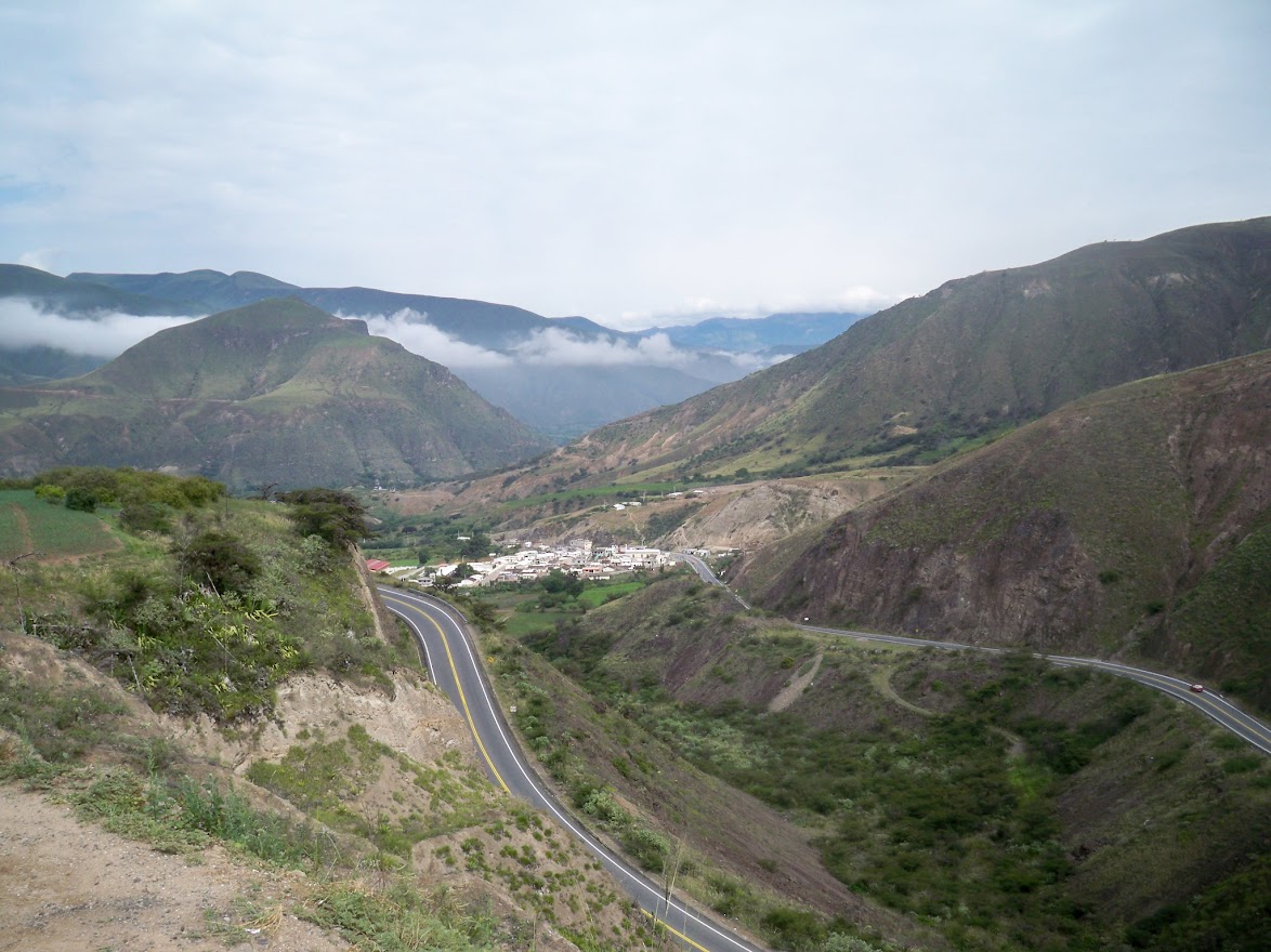 Cycling near Ibarra in Ecuador