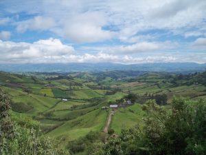 A view over some typical looking Ecuadorian countryside