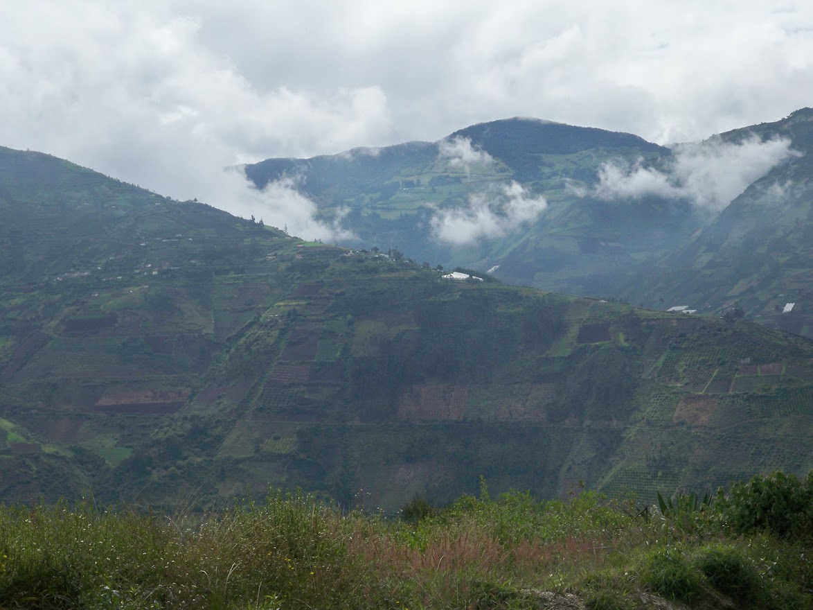 Mountains on the way to Banos in Ecuador