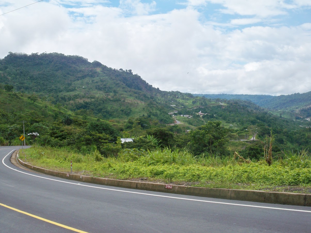 Road near Bella Union in Ecuador