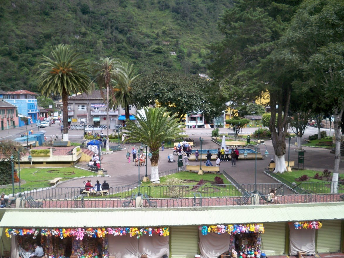 Town square Banos in Ecuador