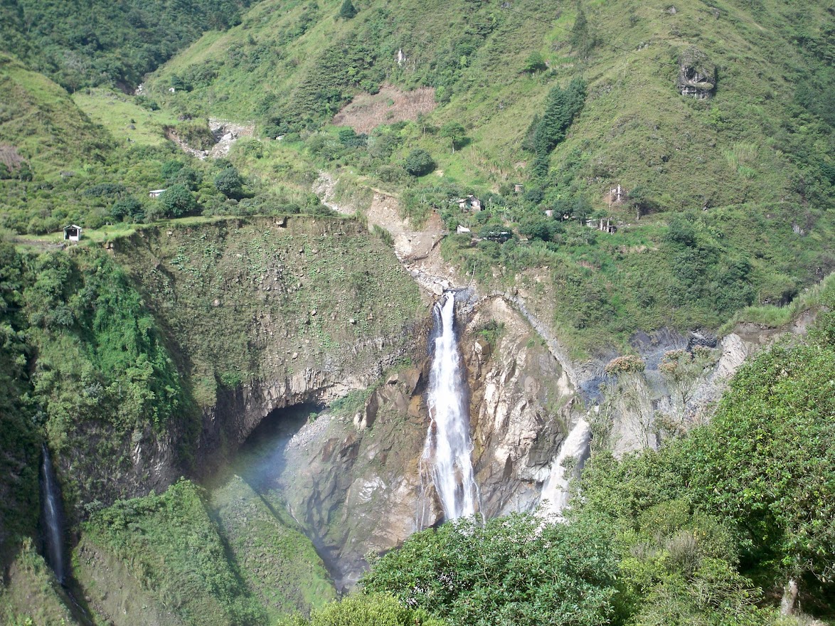 Waterfall near Banos in Ecuador