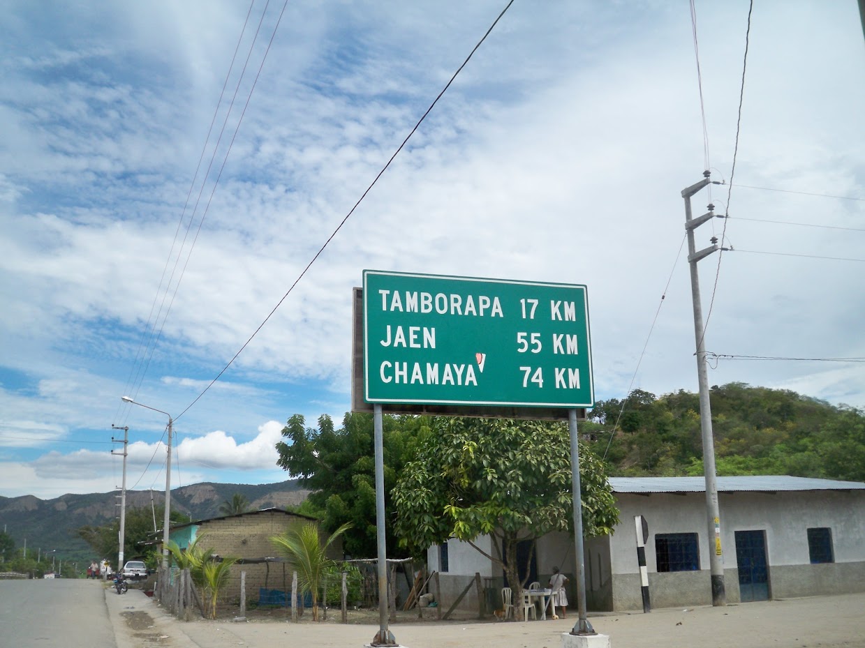 A sign post seen when cycling in Peru