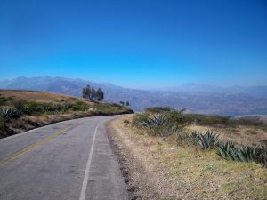 The road from San Marcos to Cajabamba in Peru