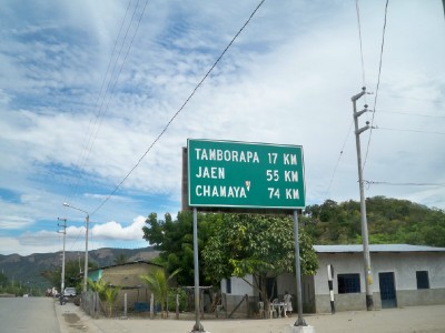 A sign post seen when cycling in Peru