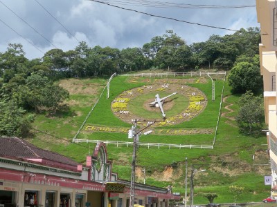A big clock on the hillside near Zamora