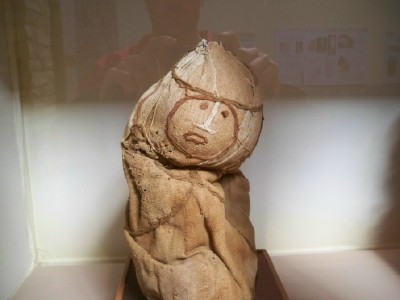 A mummy inside the Museum of Leymebamba