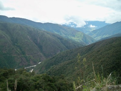 Mountains and valleys in Ecuador