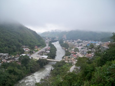 A view out over Zamora in Ecuador