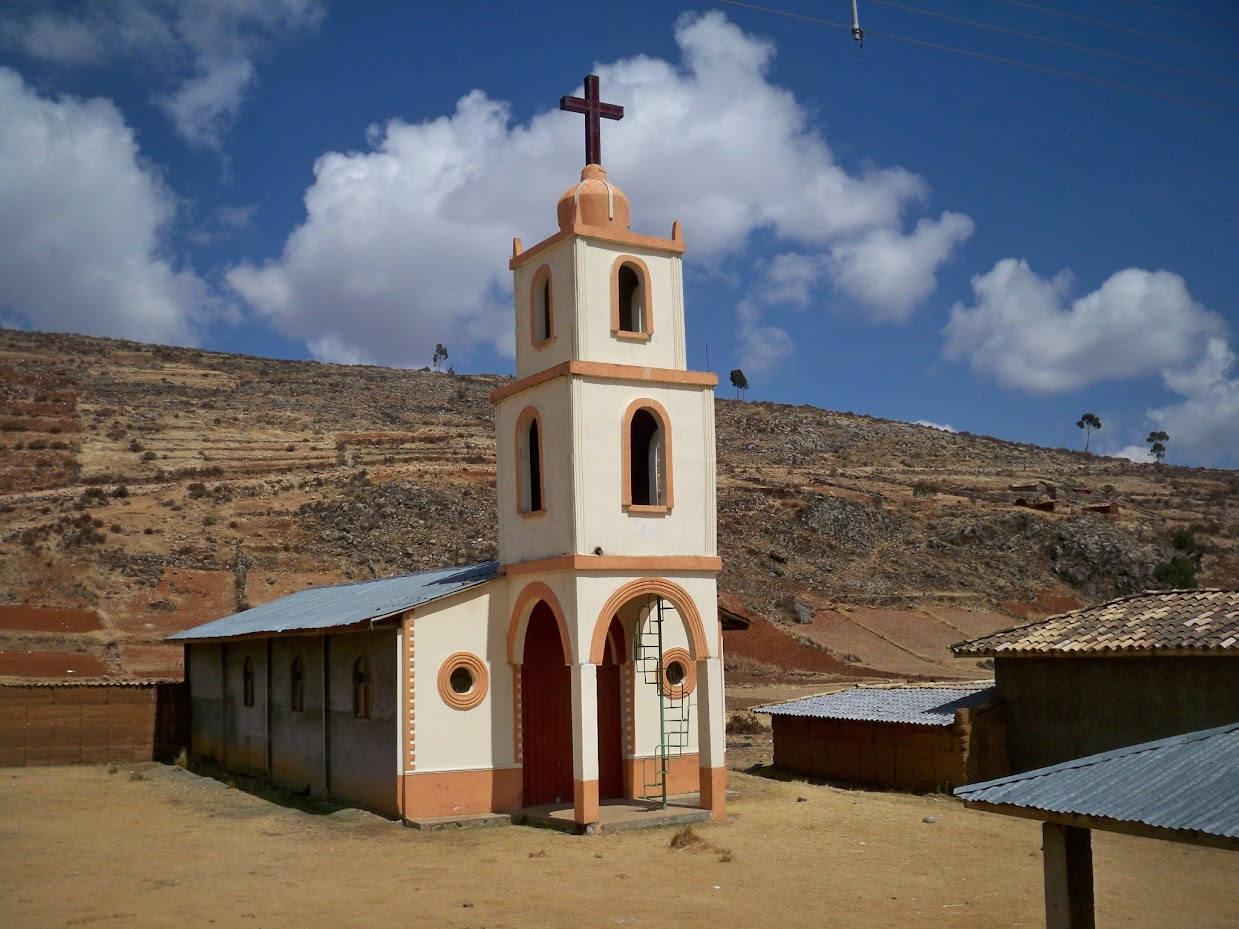 A tiny church in a small village past Huancayo in Peru