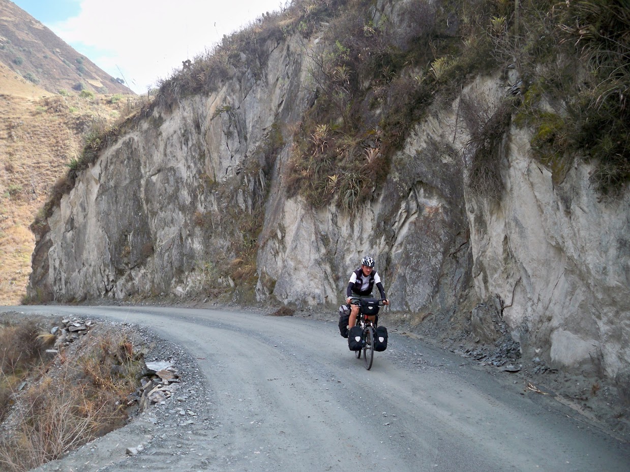 Agusti from Barcelona cycling the dirt roads in Peru