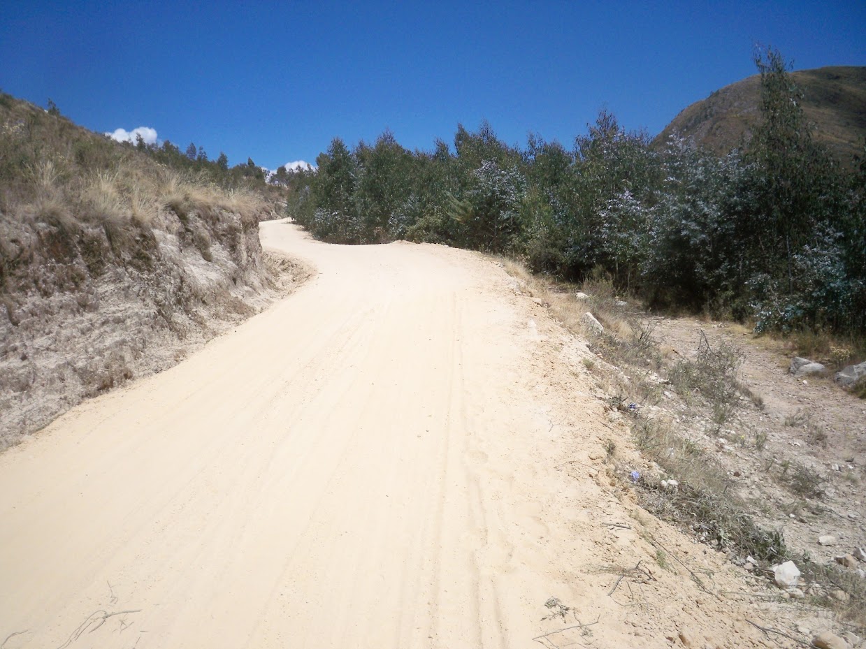 Cycling a sandy track in Peru