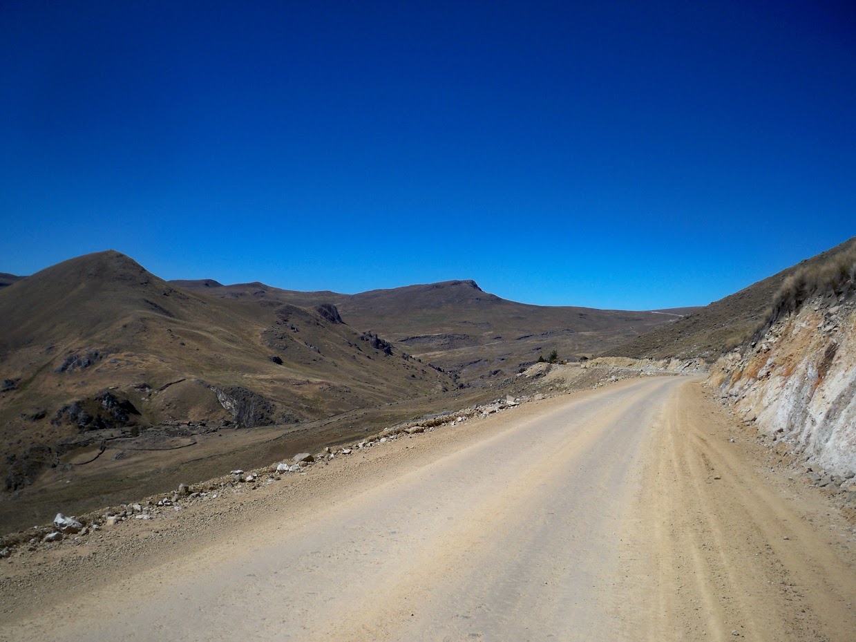 The road I cycled from Shorey to Santiago de Chuco in Peru