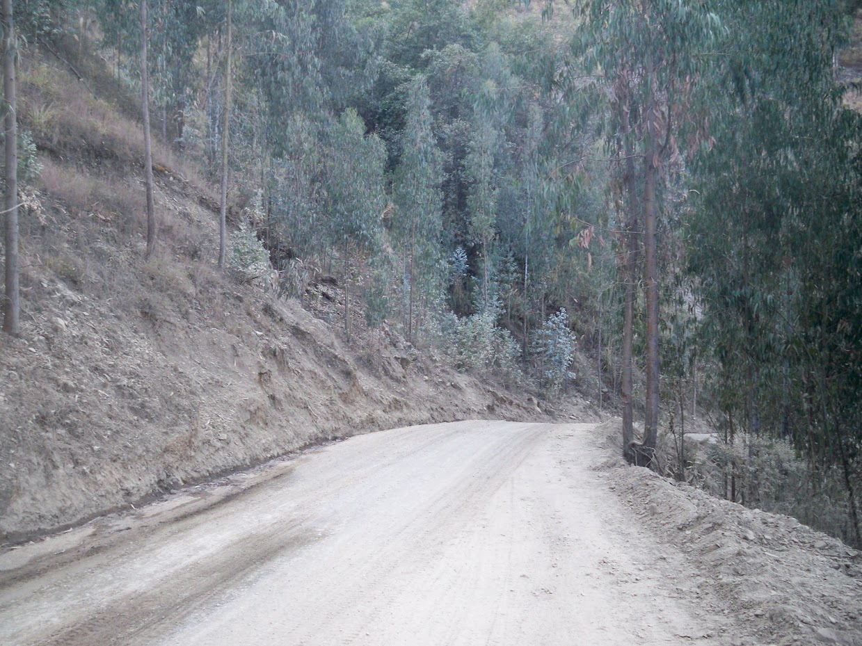Road leading out of Pallasca Peru
