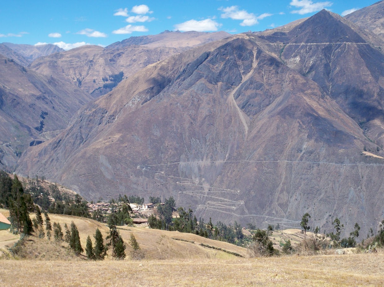 Roads and valleys in peru