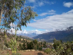 Cycling our of Uripa in Peru