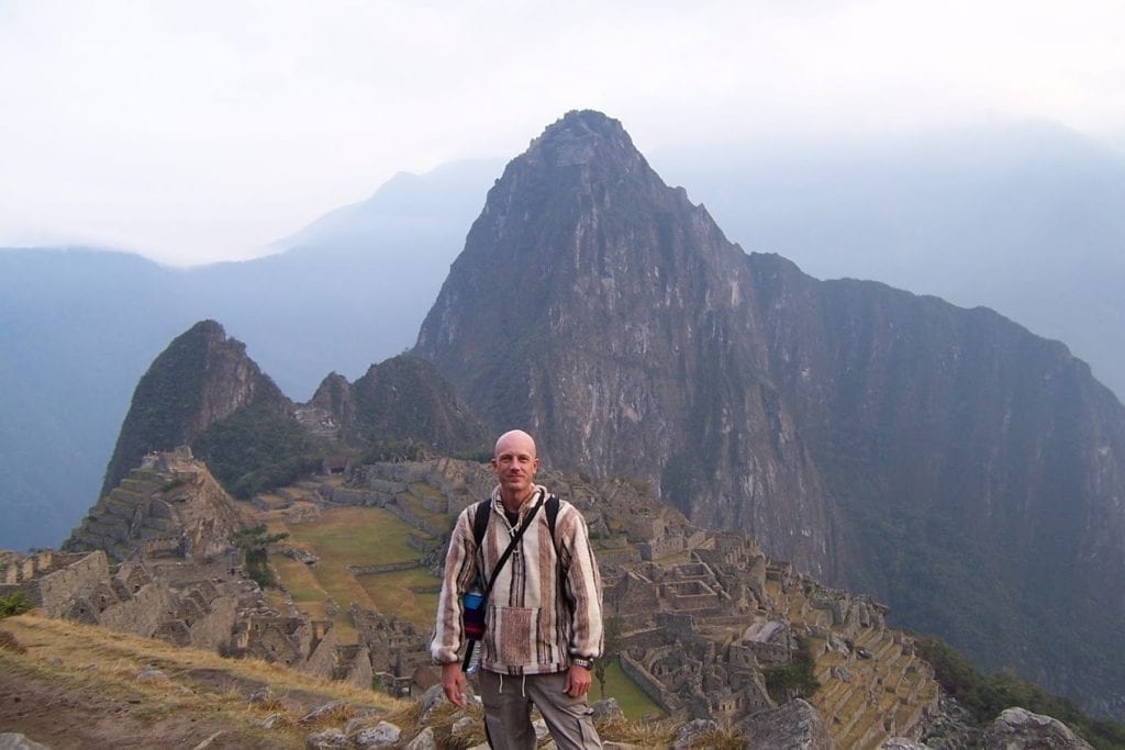 Dave Briggs from Dave's Travel Pages travel blog at Machu Picchu in Peru