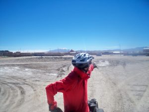 Cycling the salt pans in Bolivia