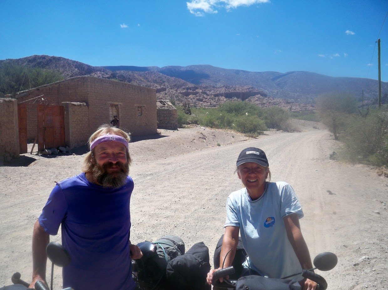 Roger and Monique cycling in Bolivia 2010