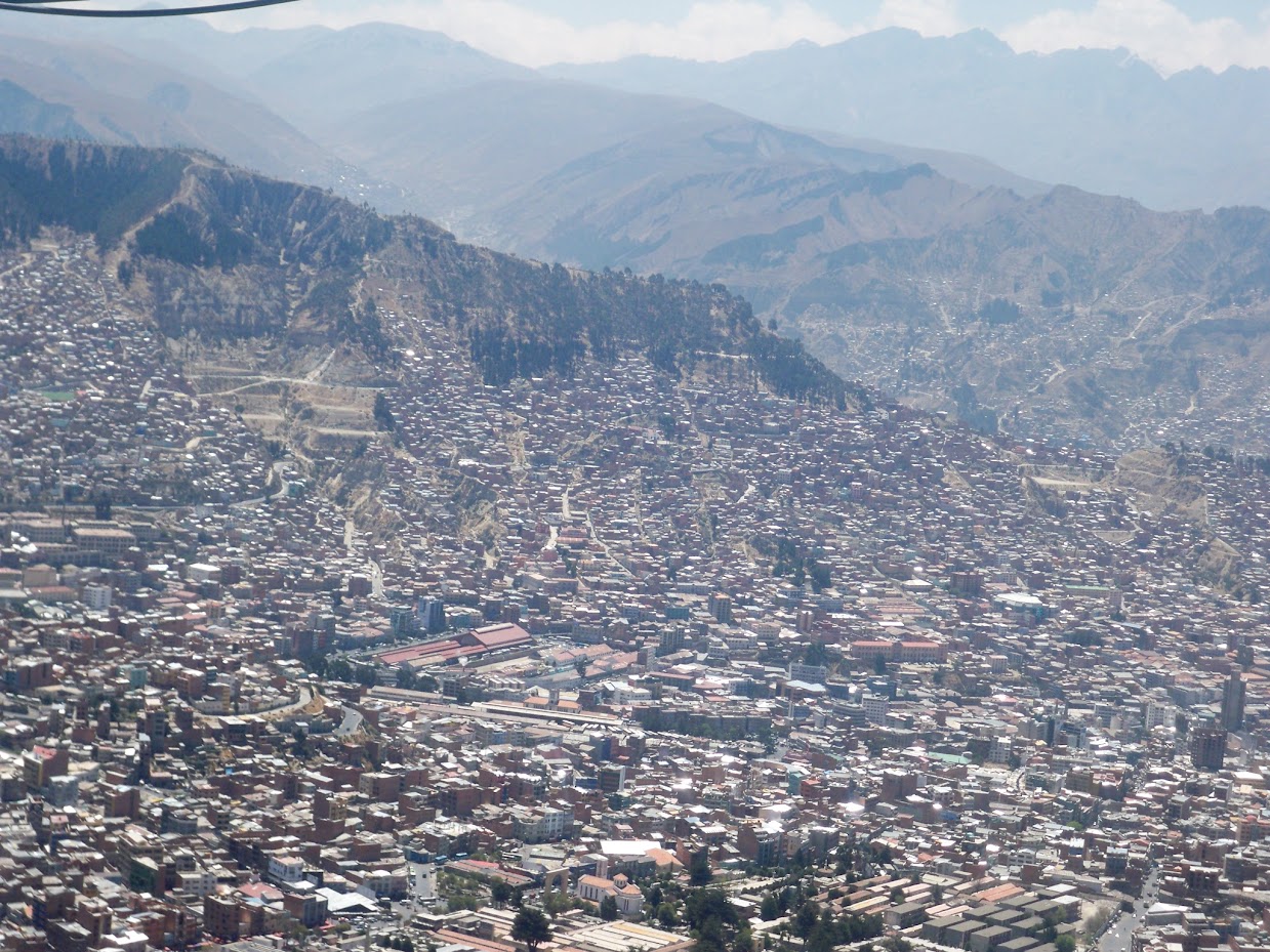 La Paz Bolivia seen from above