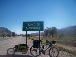 Cycling over the tropic of Capricorn in Argentina
