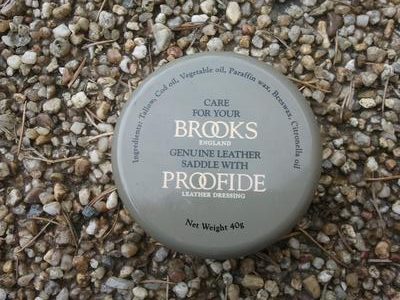 Brooks proofhide for looking after the bicycle touring saddle