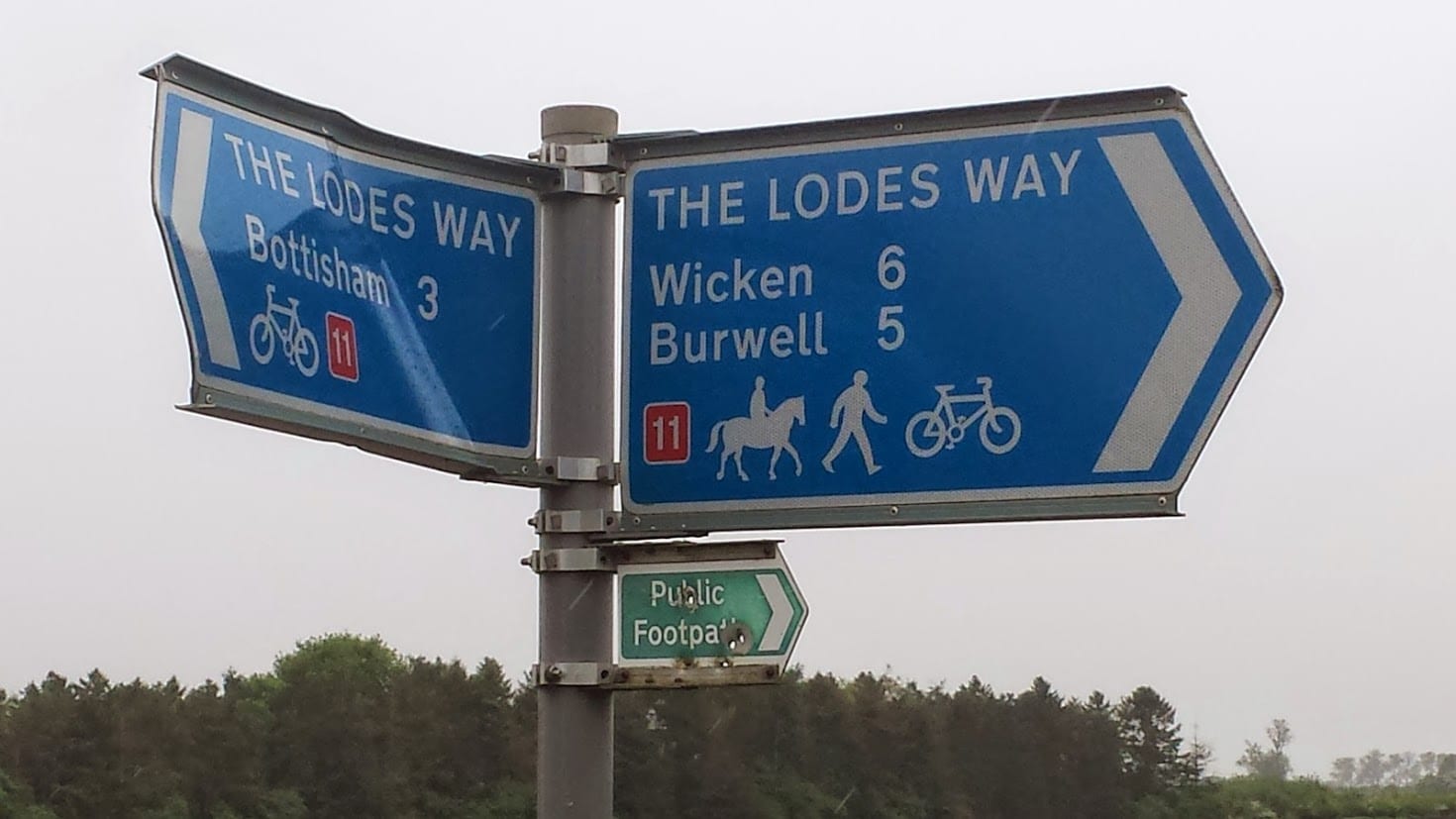 Cycling along the Lodes Way in England