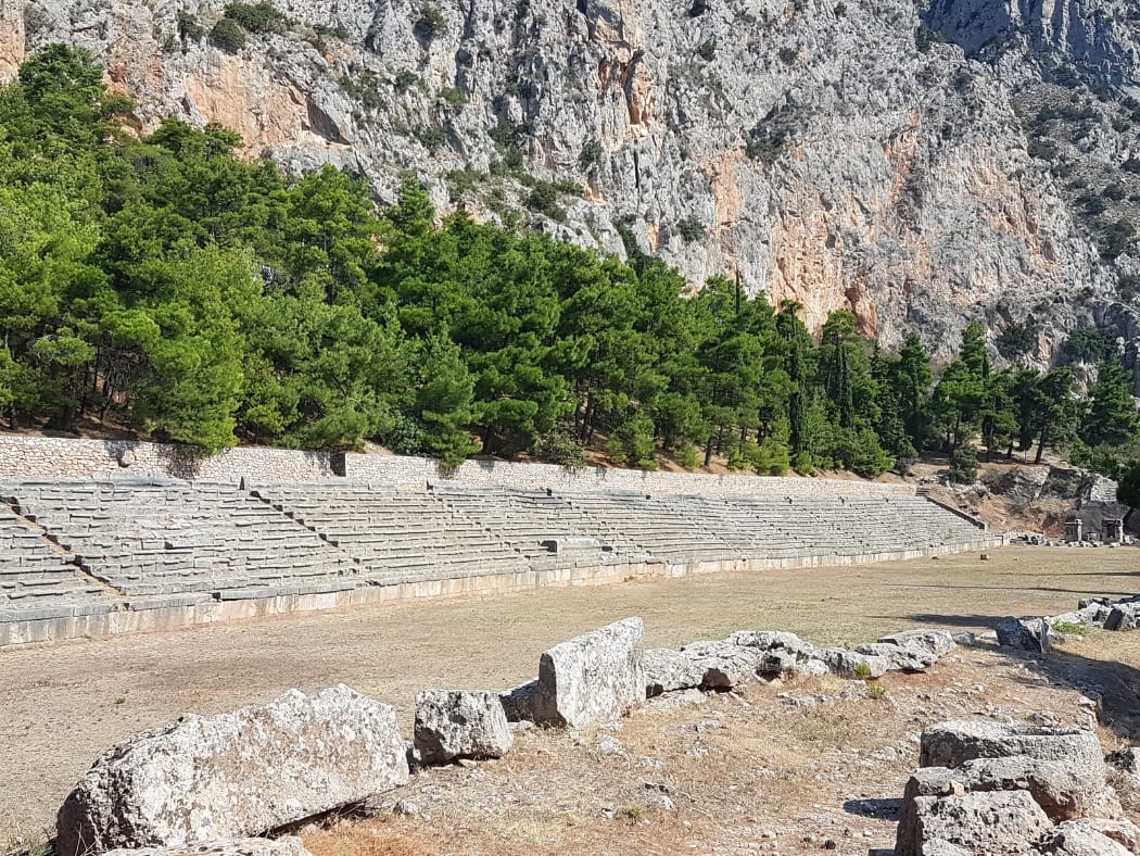 Thousands of years ago, athletes competed in this track at the stadium in ancient Delphi.