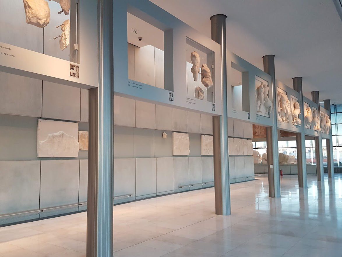 Parthenon marbels on display in the Acropolis Museum