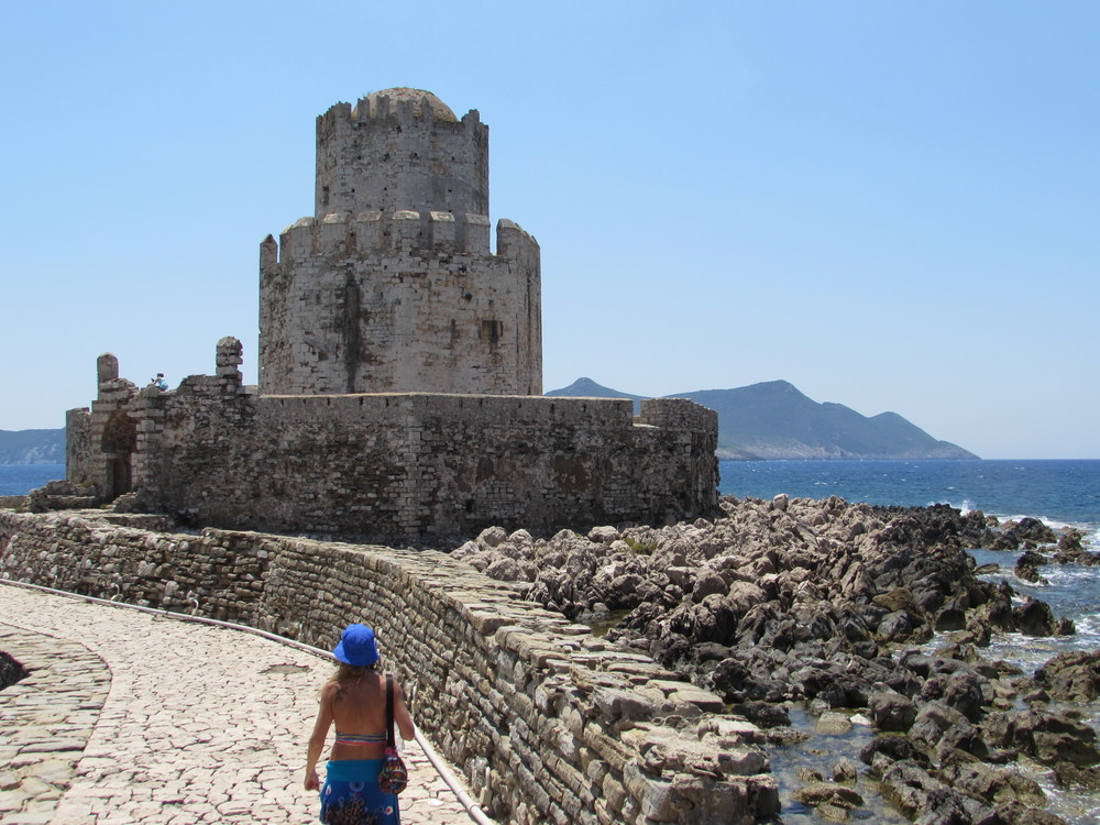 The Bourtzi section of Methoni Castle in Greece.