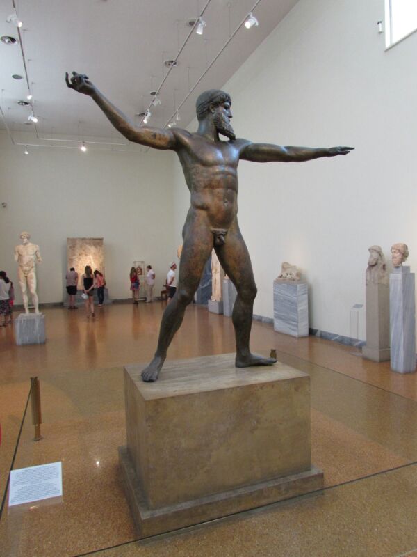 The Artemision Bronze - Is this Poseidon or Zeus? On display at the National Archaeological Museum of Athens