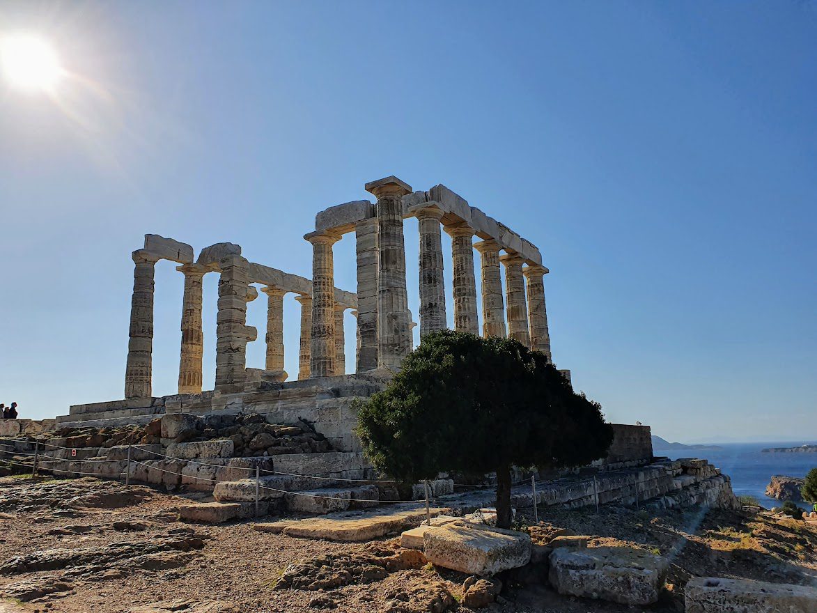 Poseidon Temple at Cape Sounio near Athens, Greece