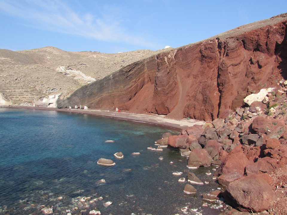 The famous Red Beach of Santorini