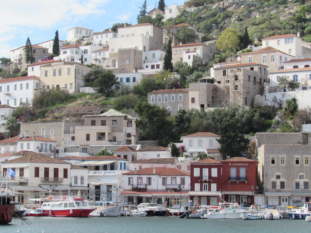 A view of Hydra from the Olympic Cruises boat