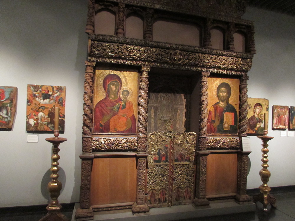 Byzantine display in the Benaki Museum in Athens