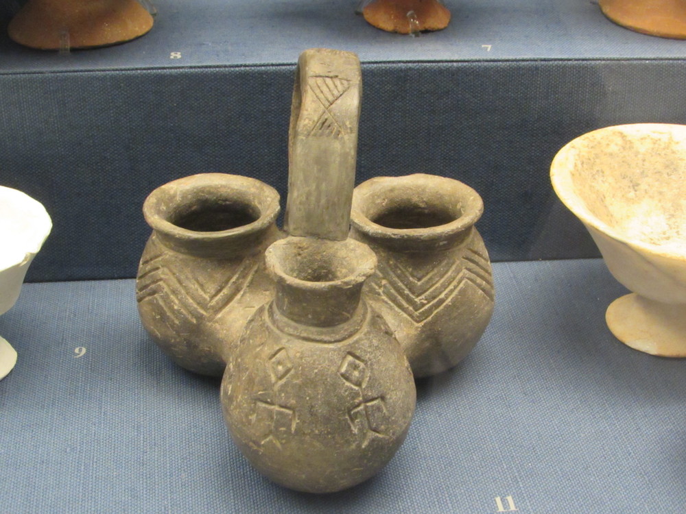Neolithic vase dating back from 2300 BC on display in the Benaki Museum in Athens